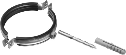 ЗУБР &quot;МАСТЕР&quot;. Хомут трубный с гайкой, оцинкованный, в комплекте с сантехнической шпилькой и дюбелем, 3 1/2&quot;, 1шт 37866-98-106 купить в Уфе