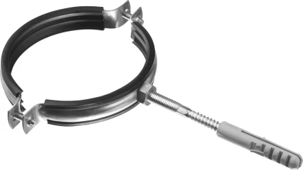 ЗУБР &quot;МАСТЕР&quot;. Хомут трубный с гайкой, оцинкованный, в комплекте с сантехнической шпилькой и дюбелем, 3 1/2&quot;, 1шт 37866-98-106 купить в Уфе