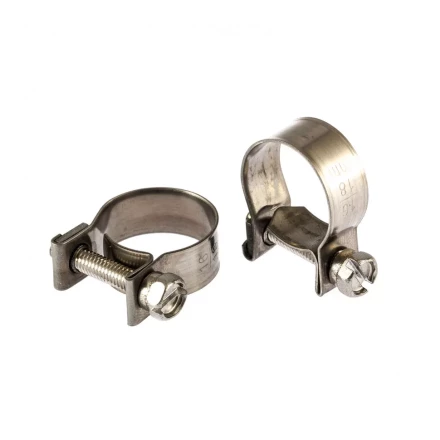 Хомуты металлические MINI 16-18 мм ширина 9 мм винтовой W4 2 шт Сибртех 475063 купить в Уфе