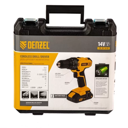 Дрель-шуруповерт аккумуляторная CDL-IB-14-02 Denzel 26112 купить в Уфе