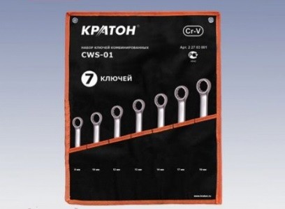 Набор ключей комбинированных Кратон CWS-01 7 пр. 2 27 03 001 купить в Уфе