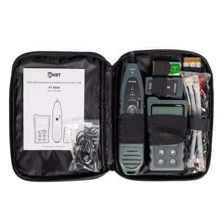 LAN-тестер КВТ KT 8209 для витой пары с поддержкой PoE (86208) купить в Уфе