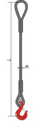 Строп канатный одноветвевой 1СК 3.2 т L=1 м заплет