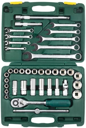 Набор KRAFTOOL "EXPERT QUALITAT" Торцовые головки "SUPER LOCK" с присоединит квадратом, 1/2", 38 предметов 27886-H38_z01 купить в Уфе