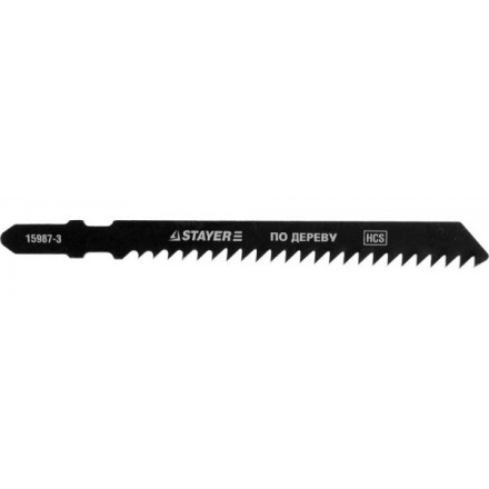 Полотна STAYER &quot;PROFI&quot;, T111C, для эл/лобзика, HCS, по дереву, ДВП, ДСП, EU-хвост., шаг 3мм, 75мм, 2шт 15987-3_z01 купить в Уфе