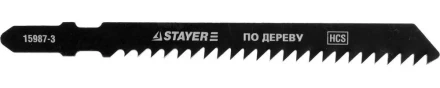 Полотна STAYER &quot;PROFI&quot;, T111C, для эл/лобзика, HCS, по дереву, ДВП, ДСП, EU-хвост., шаг 3мм, 75мм, 2шт 15987-3_z01 купить в Уфе