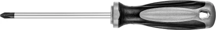 Отвертка MIRAX 25096-2-10, закаленный стержень, двухкомпонентная рукоятка, PH2x100мм 25096-2-10 купить в Уфе