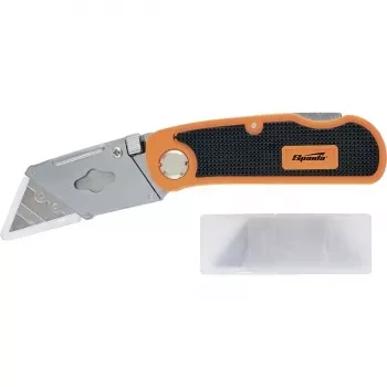 Нож 18 мм складной пластиковая двухкомп рукоятка сменное трапециевидное лезвие-5 лезв.Sparta 78981 купить в Уфе