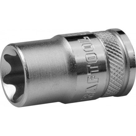 Торцовая головка KRAFTOOL &quot;INDUSTRIE QUALITAT&quot;, Cr-V, внешний TORX, хромосатинированная, 1/2&quot;, Е 12 27810-12_z01 купить в Уфе