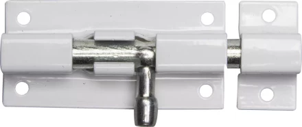 Задвижка накладная для окон и мебели &quot;ШП-60 БЦ&quot;, цвет белый/цинк, 60мм 37751-60 купить в Уфе