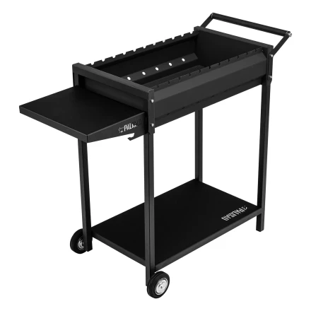 Мангал сварной на колесах, 662 х 390 х 152/805 мм, сталь 2 мм, кочерга в комплекте, Camping Palisad 69669 купить в Уфе