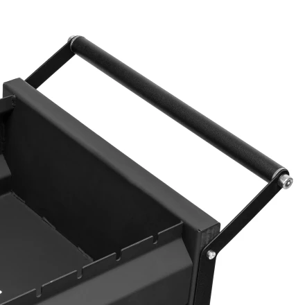 Мангал сварной на колесах, 662 х 390 х 152/805 мм, сталь 2 мм, кочерга в комплекте, Camping Palisad 69669 купить в Уфе