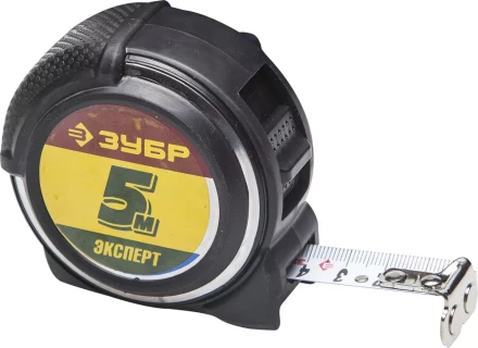 Рулетка ЗУБР &quot;ЭКСПЕРТ&quot; &quot;АНТЕЙ&quot;, металлический обрезиненный корпус, полотно с нейлоновым напылением, 5мх19мм 34053-05-19 купить в Уфе