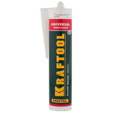 Герметик силиконовый KRAFTOOL белый, универсальный, 300мл 41253-0 купить в Уфе