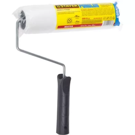 Валик "ПОРОЛОН" малярный в сборе, бюгель 6мм, 44x240мм, STAYER Master 0360-24_z01 купить в Уфе