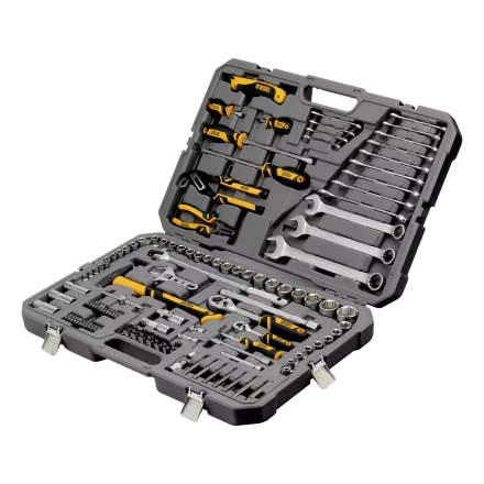 Набор инструментов Denzel 15804, 1/2&quot;, 1/4&quot;, CrV, S2, пластиковый кейс, 122 предмета купить в Уфе