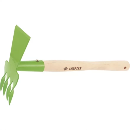 Рыхлитель 4-зубый витой зуб комбинированный профиль &quot;трапеция&quot; деревянная рукоятка СИБРТЕХ 62342 купить в Уфе