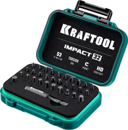 Набор ударных торсионных бит KRAFTOOL Impact, Cr-Mo-V-Nb сталь 26066-H32 купить в Уфе