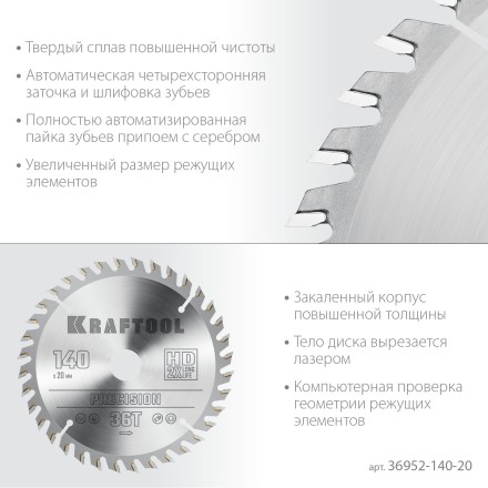 Диск пильный PRECISION, повышенный ресурс 36952-140-20 купить в Уфе