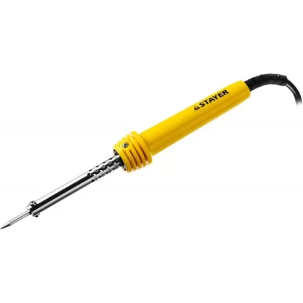 Паяльник STAYER &quot;MASTER&quot; с пластмассовой рукояткой и долговечным жалом, 40 Вт, конус 55305-40 купить в Уфе