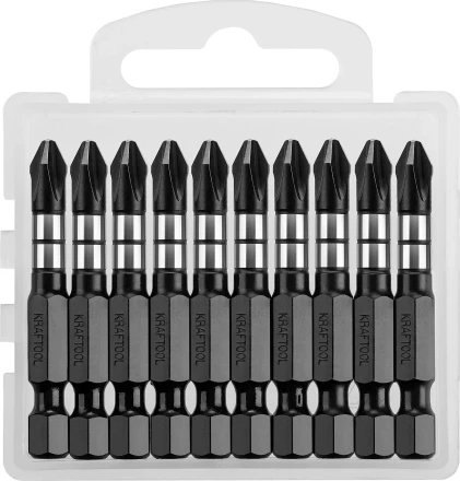 Биты для ударных шуруповертов KRAFTOOL Impact Pro PH 26191-2-50-S10 купить в Уфе