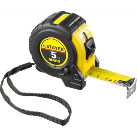 Рулетка STAYER &quot;PROFI&quot; &quot;MARS&quot;, обрезиненный корпус, утолщенное полотно, 5мх25мм 34131-05-25_z01 купить в Уфе