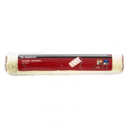 Валик сменный &quot;Велюр&quot; 250 мм ворс 4 мм D 40 мм D ручки 6 мм шерсть Matrix 80899 купить в Уфе