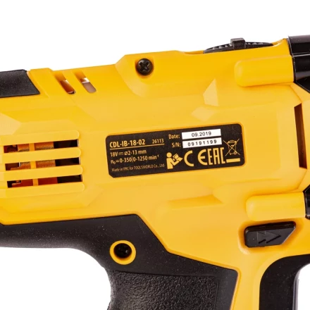 Дрель-шуруповерт аккумуляторная CDL-IB-18-02 Denzel 26113 купить в Уфе