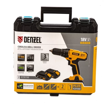 Дрель-шуруповерт аккумуляторная CDL-IB-18-02 Denzel 26113 купить в Уфе