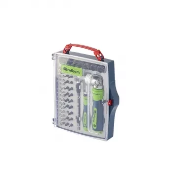 Отвертки реверсиные с набором бит, торцевых головок, 61 предм.,CrV Сибртех 13363 купить в Уфе