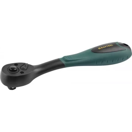 Трещотка для торцовых головок KRAFTOOL &quot;EXPERT&quot;, Сr-V сталь, 72 зубца, пластиковое покрытие, 3/8&quot; 27796-3/8_z02 купить в Уфе