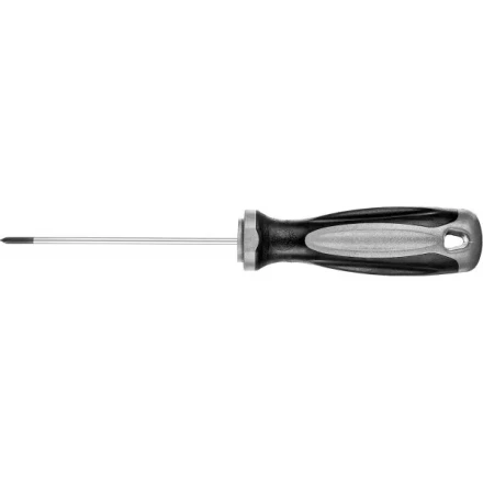 Отвертка MIRAX 25096-0-10, закаленный стержень, двухкомпонентная рукоятка, PH0x100мм 25096-0-10 купить в Уфе