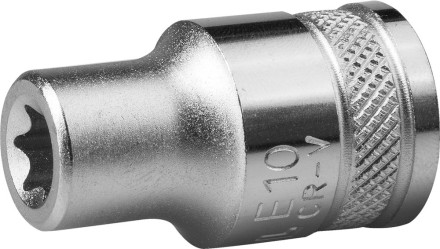 Торцовая головка KRAFTOOL &quot;INDUSTRIE QUALITAT&quot;, Cr-V, внешний TORX, хромосатинированная, 1/2&quot;, Е 11 27810-11_z01 купить в Уфе