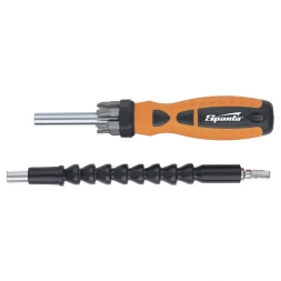 Отвертка телескопическая набор бит 6 шт. магнитный стержень,гибкий привод 1 шт. SPARTA 115575