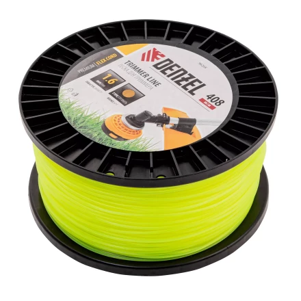 Леска для триммера круглая, 1,6мм х 408м, на DIN катушке FLEX CORD, Denzel 96268 купить в Уфе