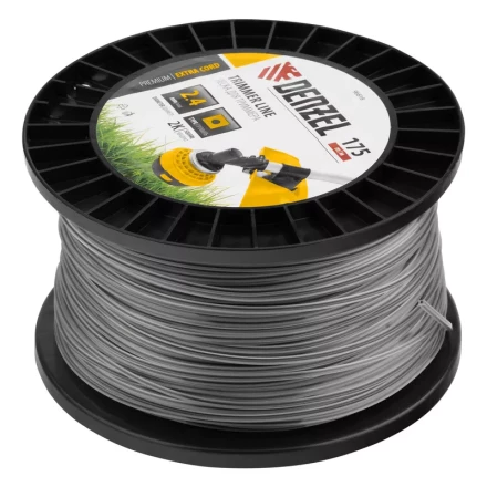 Леска для триммера двухкомпонентная квадрат, 2,4мм х 175м, на DIN катушке EXTRA CORD// Denzel 96818 купить в Уфе