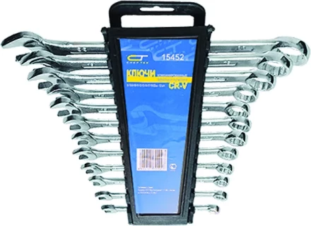 Набор ключей комбинированных 6 - 22 мм CrV 12 шт. СИБРТЕХ 15452 купить в Уфе