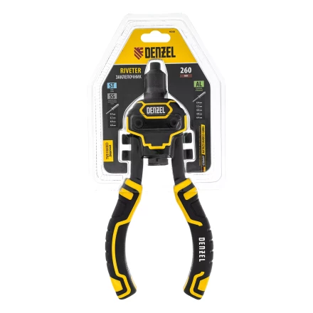 Заклепочник двуручный, заклепки 2,4-3,2-4,0-4,8-6,4 мм Denzel 40500 купить в Уфе