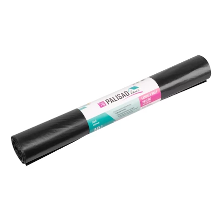 Пакеты для мусора Palisad 180 л x 10 шт., ПВД особопрочные черные, длинный ролик, Home 927285 купить в Уфе