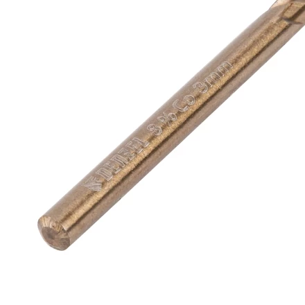 Сверло по металлу, 3 мм, HSS Co-8%, Denzel 71407 купить в Уфе