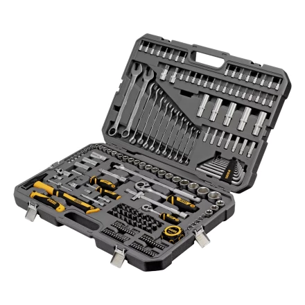 Набор инструментов Denzel 15806, 1/2", 1/4", CrV, S2, пластиковый кейс, 194 предмета купить в Уфе