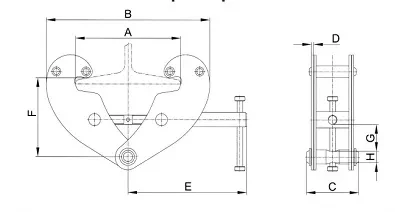 Захват балочный тип JT клипса г-п 2 тонн купить в Уфе