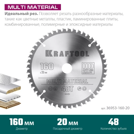 Диск пильный Multi Material, повышенный ресурс 36953-160-20 купить в Уфе