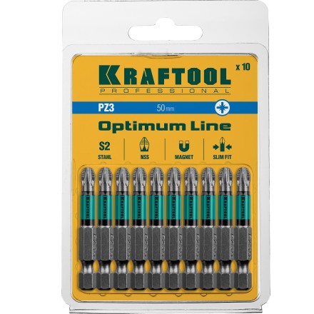 Биты KRAFTOOL OPTIMUM PZ 26124-3-50-10 купить в Уфе