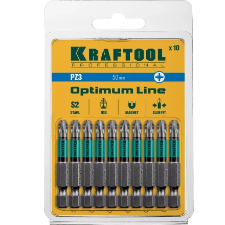Биты KRAFTOOL OPTIMUM PZ 26124-3-50-10 купить в Уфе