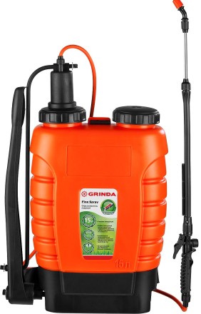 Опрыскиватель садовый GRINDA &quot;Fine Spray&quot;, ранцевый, телескопический удлинитель, 15л 425216 купить в Уфе