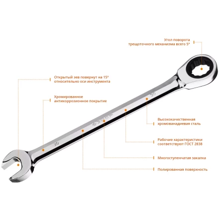 Наборы трещоточных комбинированных ключей Зубр серия ПРОФЕССИОНАЛ 27073-H12 купить в Уфе
