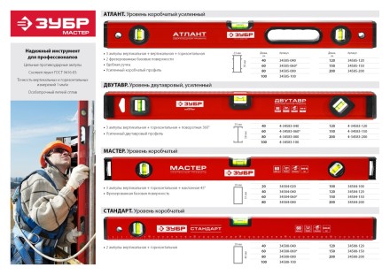 Уровни строительные серия СТАНДАРТ купить в Уфе