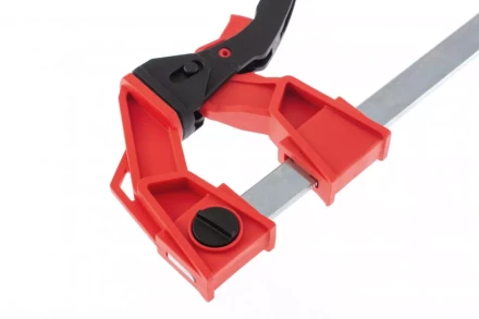 Струбцина реечная быстрозажимная усиленная пластиковый корпус рычажно-храповой механизм 250 х 100 х 401 мм штанга 5 х 22 мм Matrix 20727 купить в Уфе