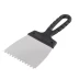 Шпатель из нержавеющей стали 100 мм зуб 4 х 4 мм пластмассовая ручка Россия 85138 купить в Уфе